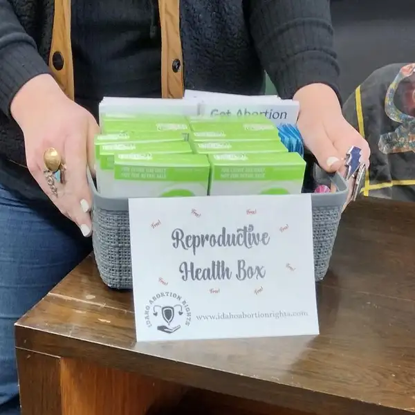 Photo of a Sexual Health Mutual Aid box
